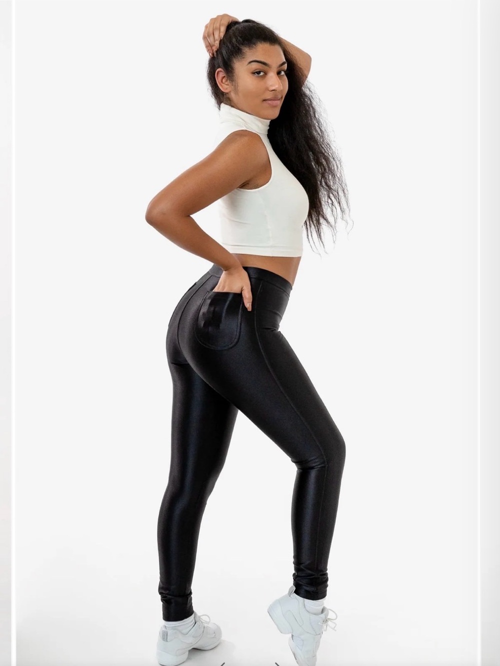 American Apparel Disco Pants Black Sz L
